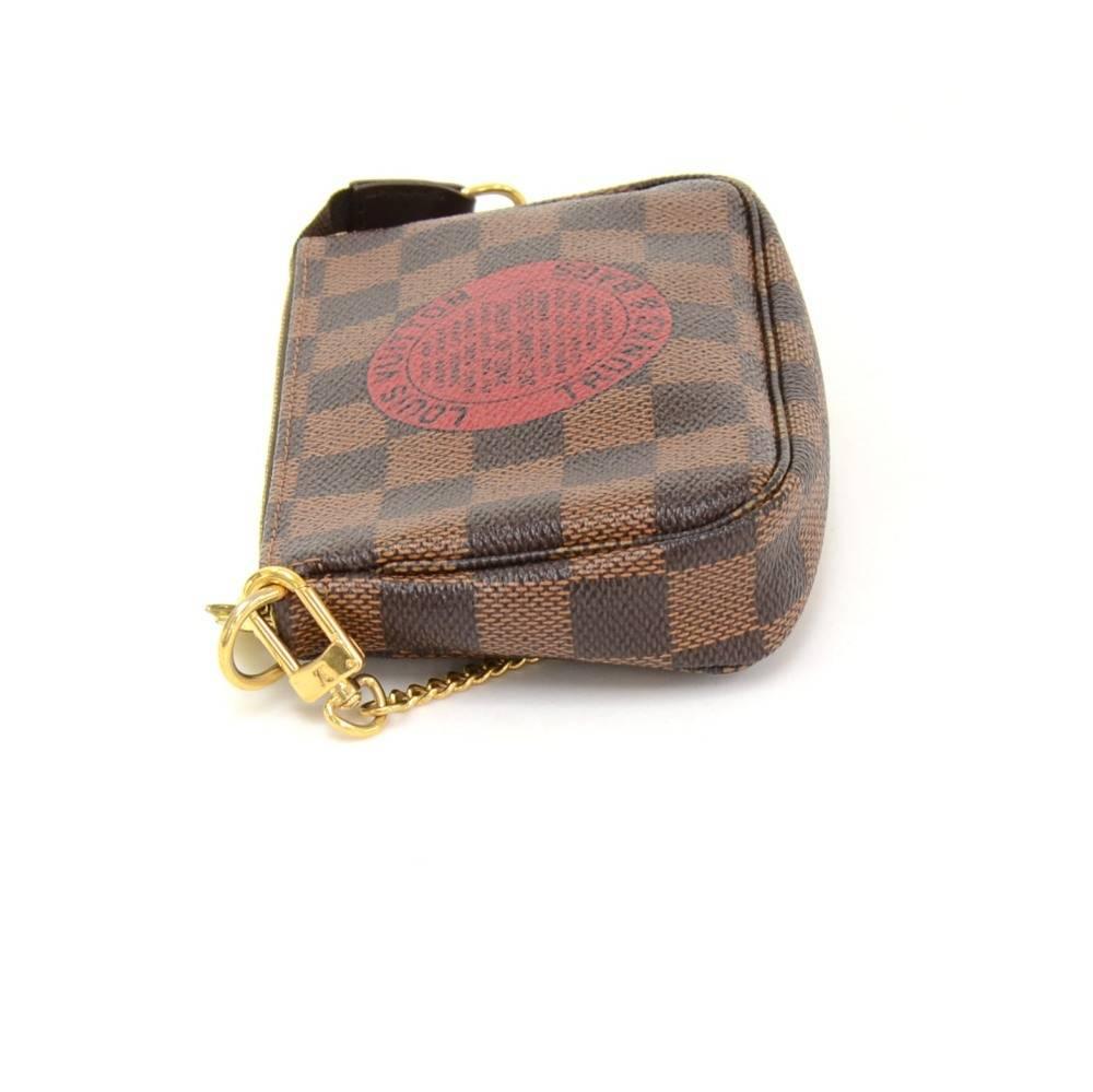 Brown Louis Vuitton Mini Pochette Accessories T&B Damier Canvas Pouch