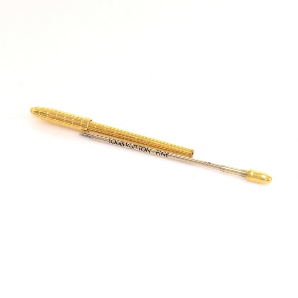 Louis Vuitton Gold Tone Agenda Point Pen Small Agenda at 1stDibs