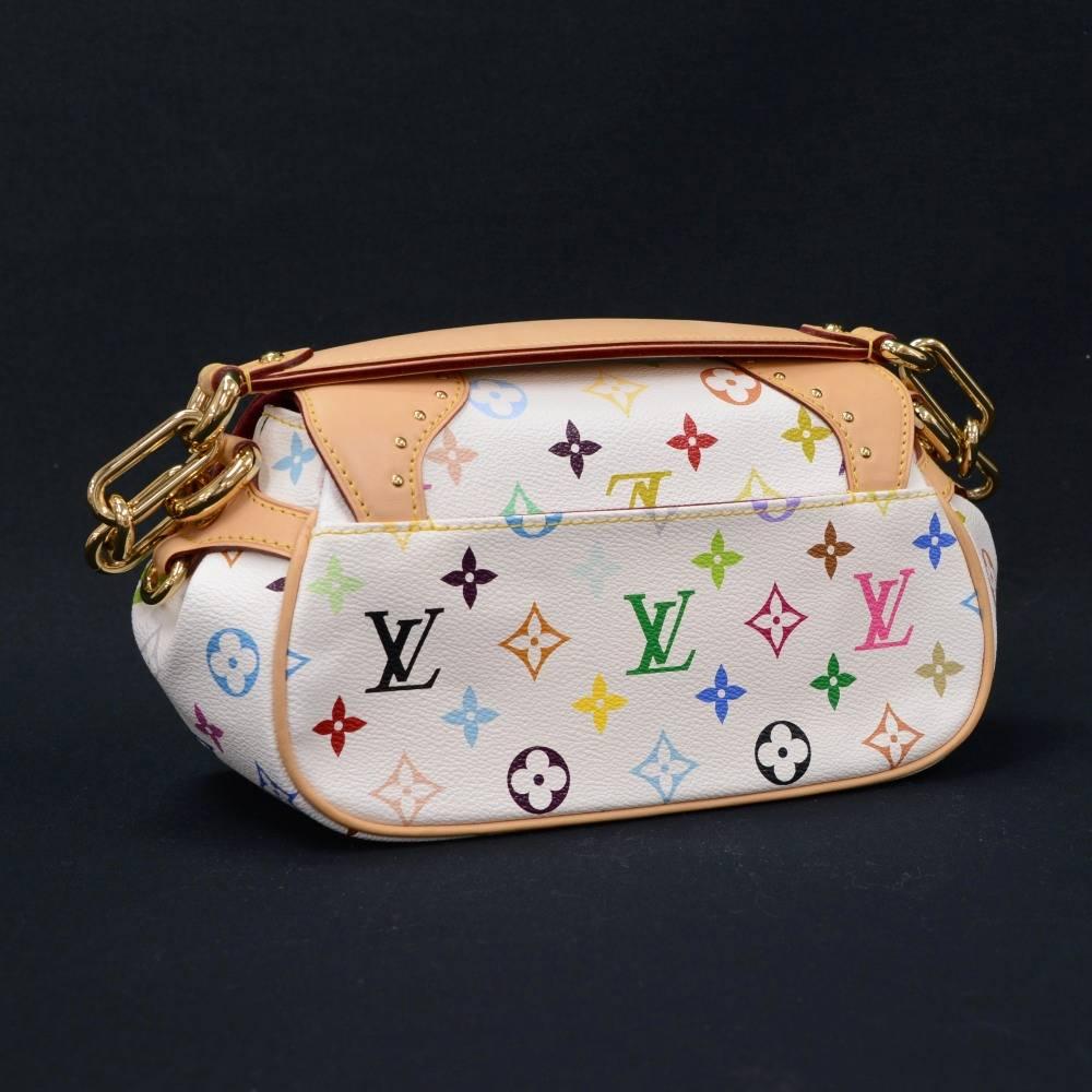 Bolso de mano Louis Vuitton Marilyn Blanco Multicolor Monograma Lienzo Beige