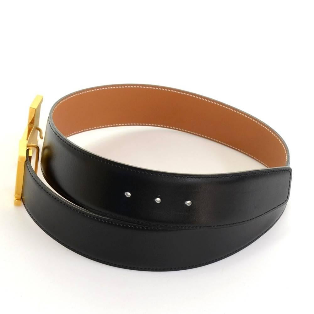 Hermes Constance 42 mm belt in beige leather with H buckle. Smooth leather in black color. Hermes, Paris, Made in France 75 engravement on the leather. Item is very stylish!Size: 75 Adjustable between app 29 - 30.7 inch or 74 - 78 cm. 

Made in: