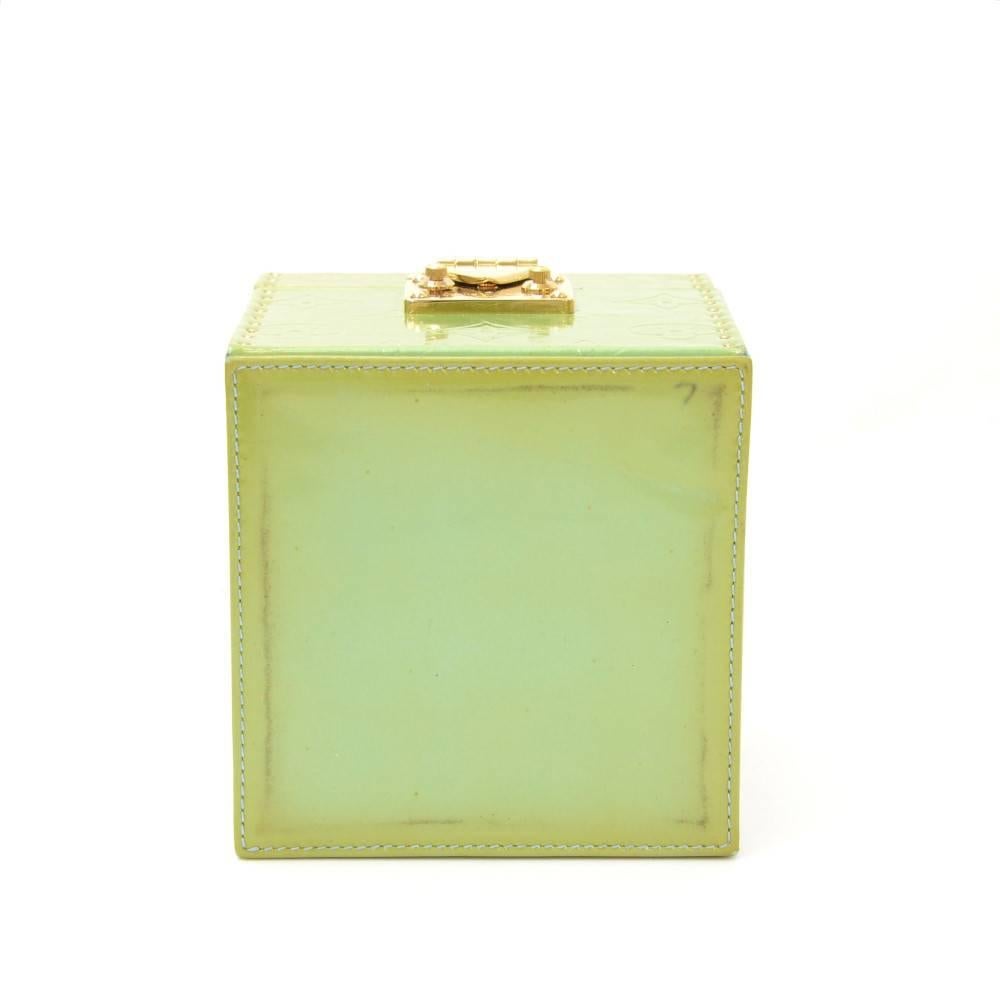 Women's Louis Vuitton Bleeker Green Vernis Leather Cosmetic Case HandBag