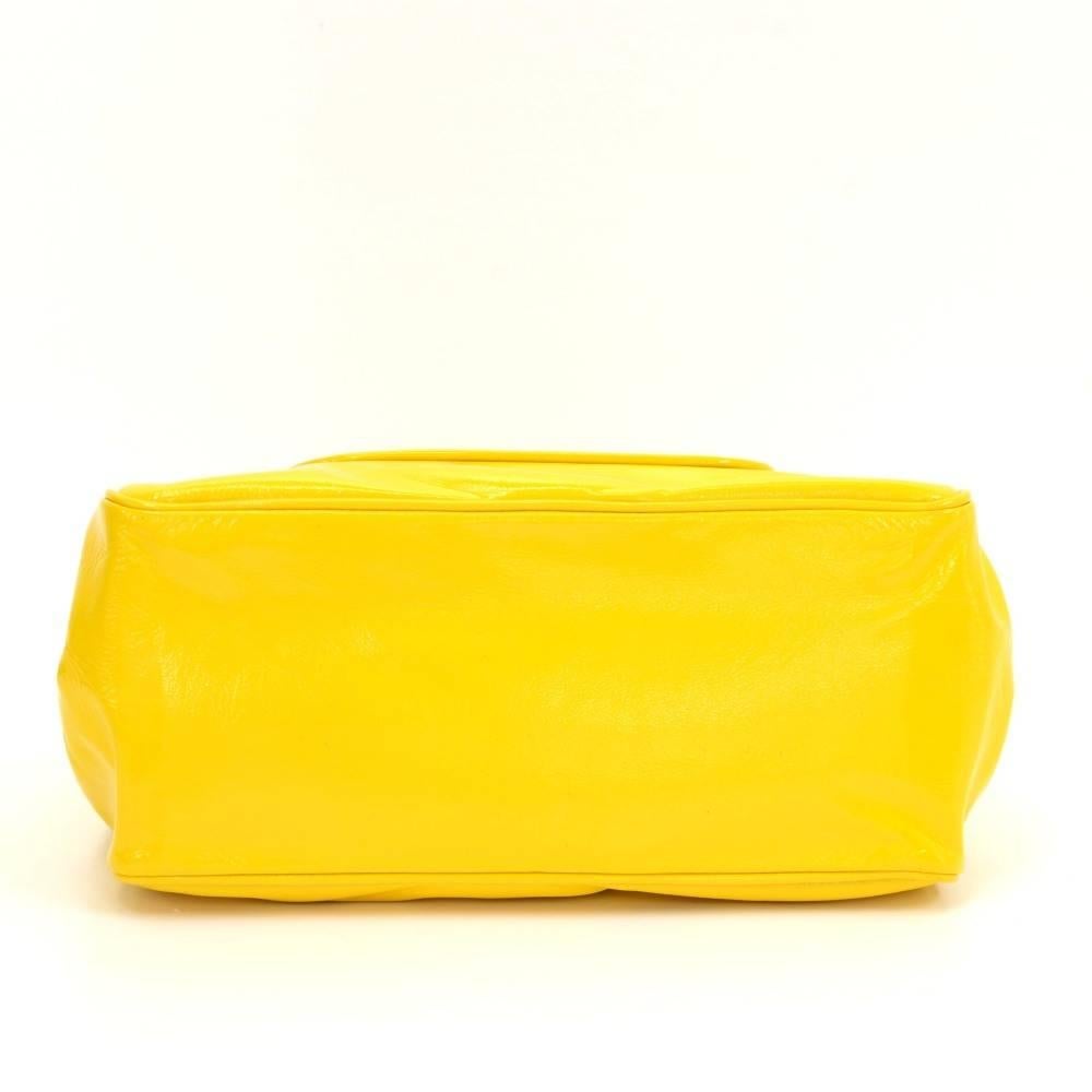 Louis Vuitton Yellow Sac Bicolore Vernis Leather Hand Bag - 2003 Limited 1