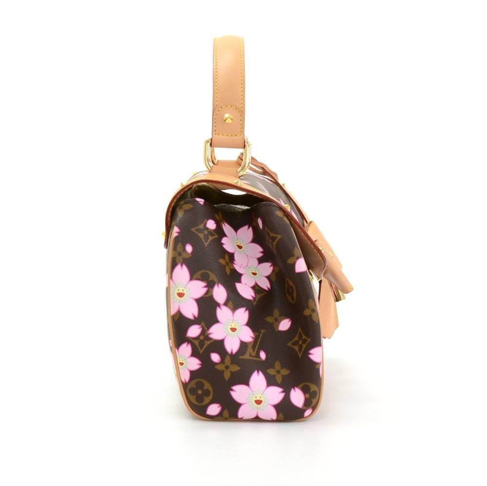 Brown Louis Vuitton Sac Retro PM Cherry Blossom Monogram Canvas Murakami Hand Bag