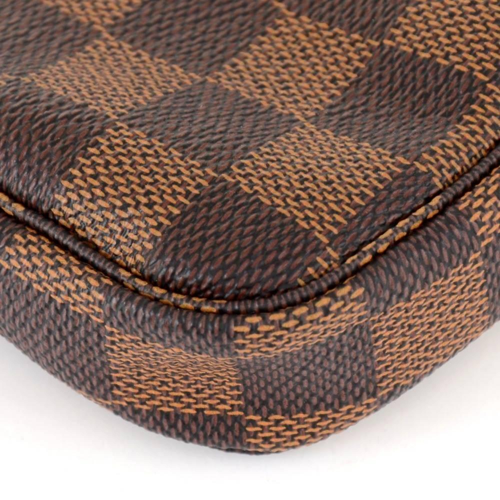Louis Vuitton Mini Pochette Accessories Ebene Damier Canvas Pouch Bag 3