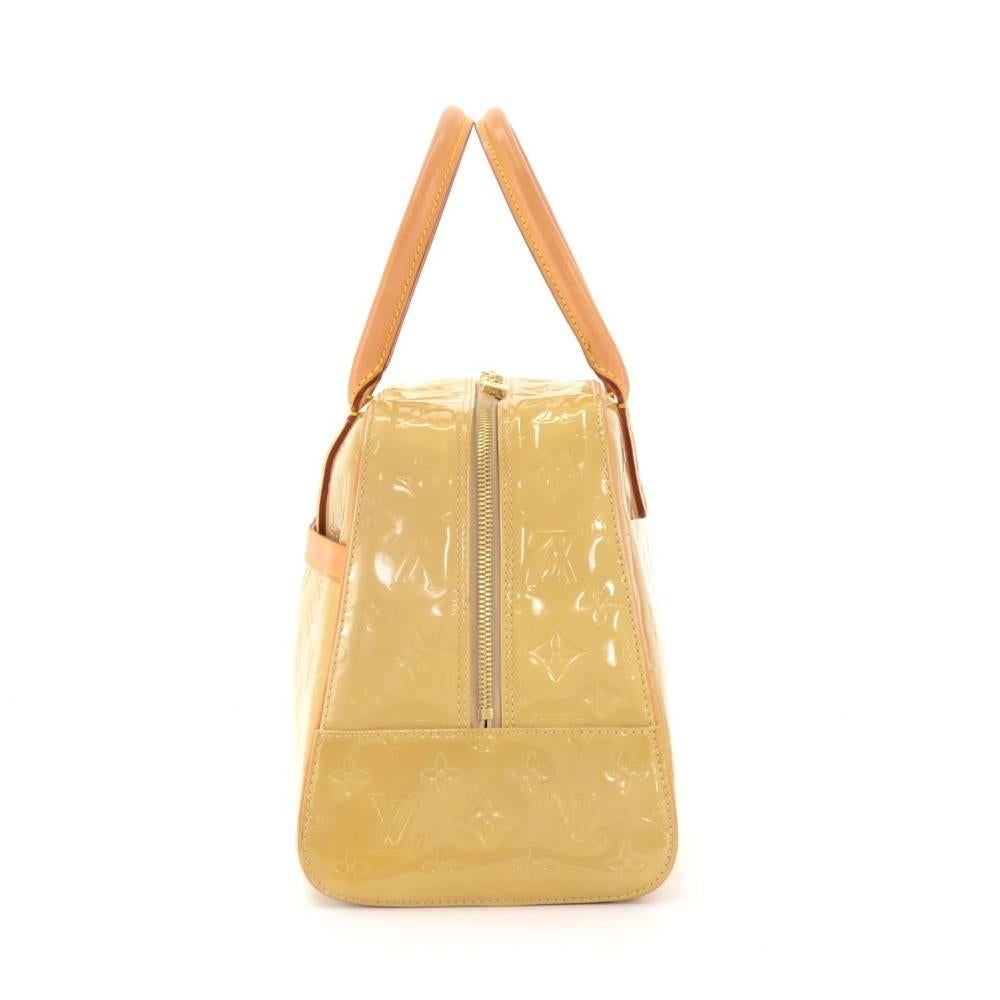 Orange Louis Vuitton Tompkins Square Beige Vernis Hand Bag