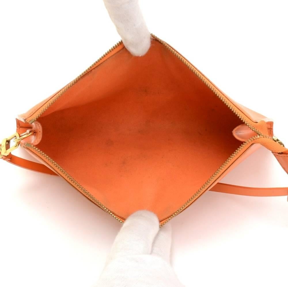 Louis Vuitton Pochette Accessories Orange Epi Leather Hand Bag 6