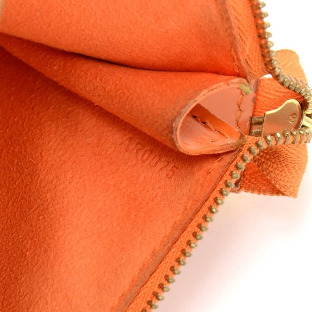 Louis Vuitton Pochette Accessories Orange Epi Leather Hand Bag 5