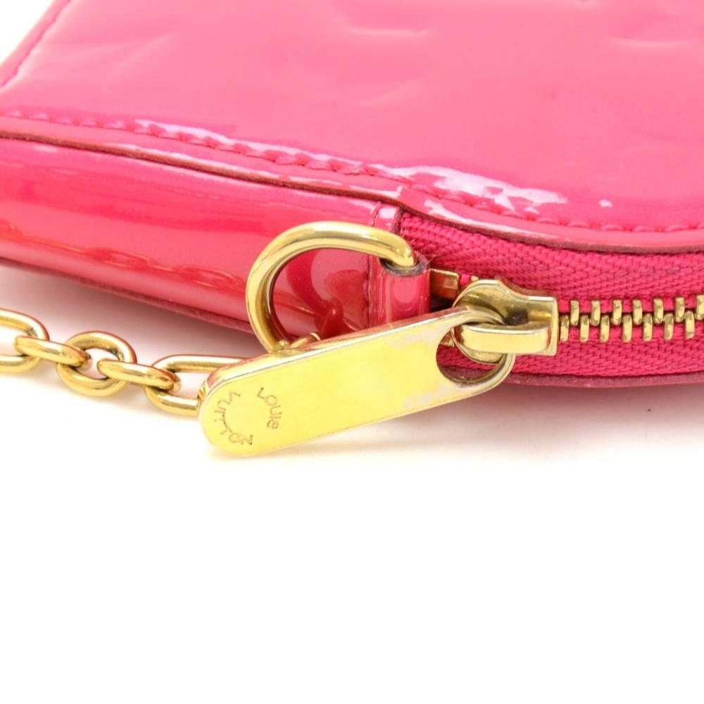 Louis Vuitton Porte Monnaies Cruer Pink Fuchsia Vernis Leather Heart Coin Case 2
