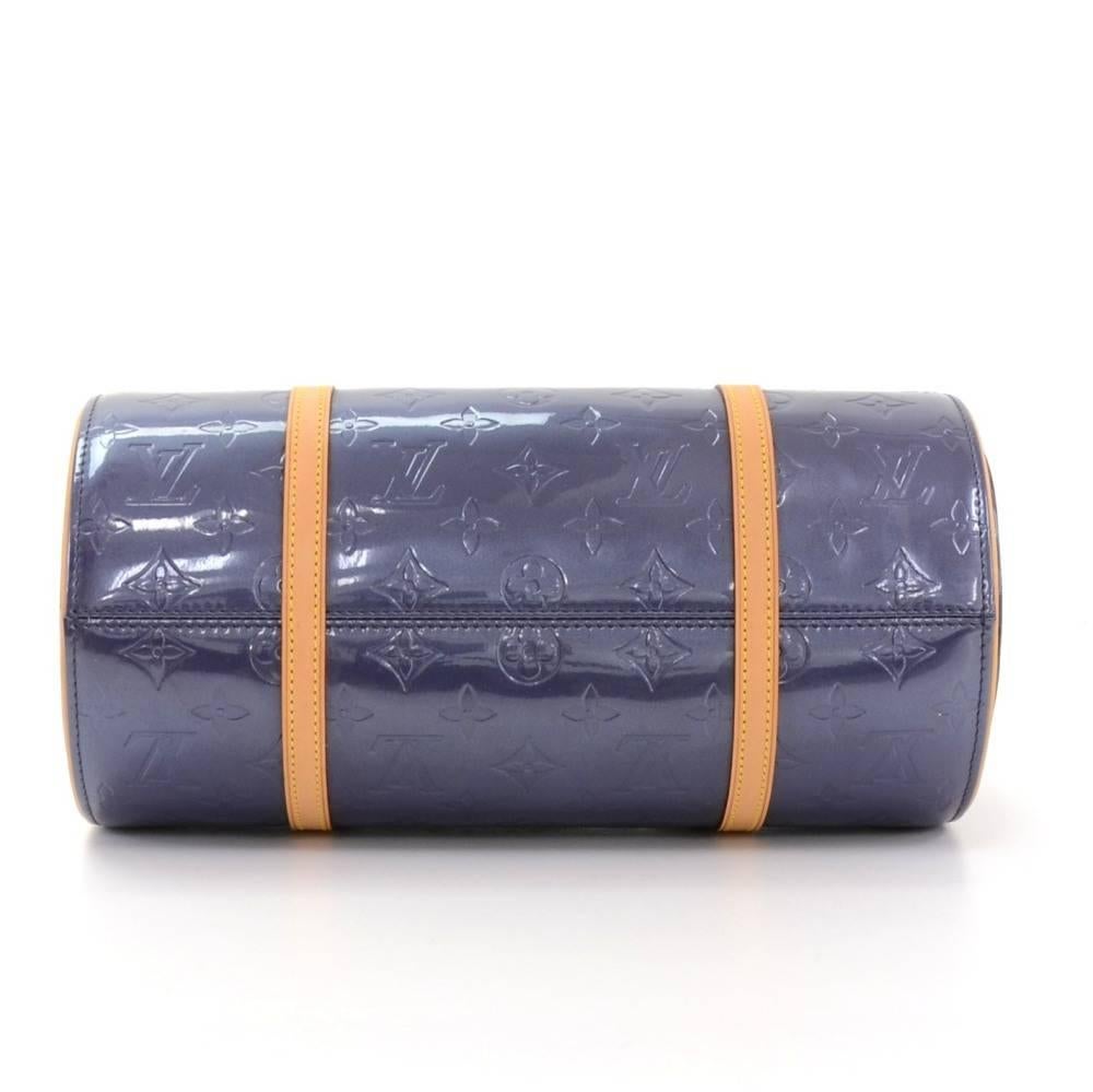 Louis Vuitton Bedford Blue Indigo Vernis Leather Handbag In Excellent Condition In Fukuoka, Kyushu