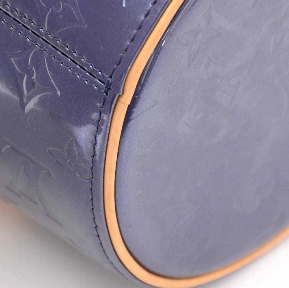 Louis Vuitton Bedford Blue Indigo Vernis Leather Handbag 2