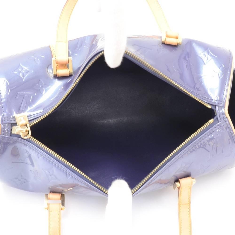 Louis Vuitton Bedford Blue Indigo Vernis Leather Handbag 5