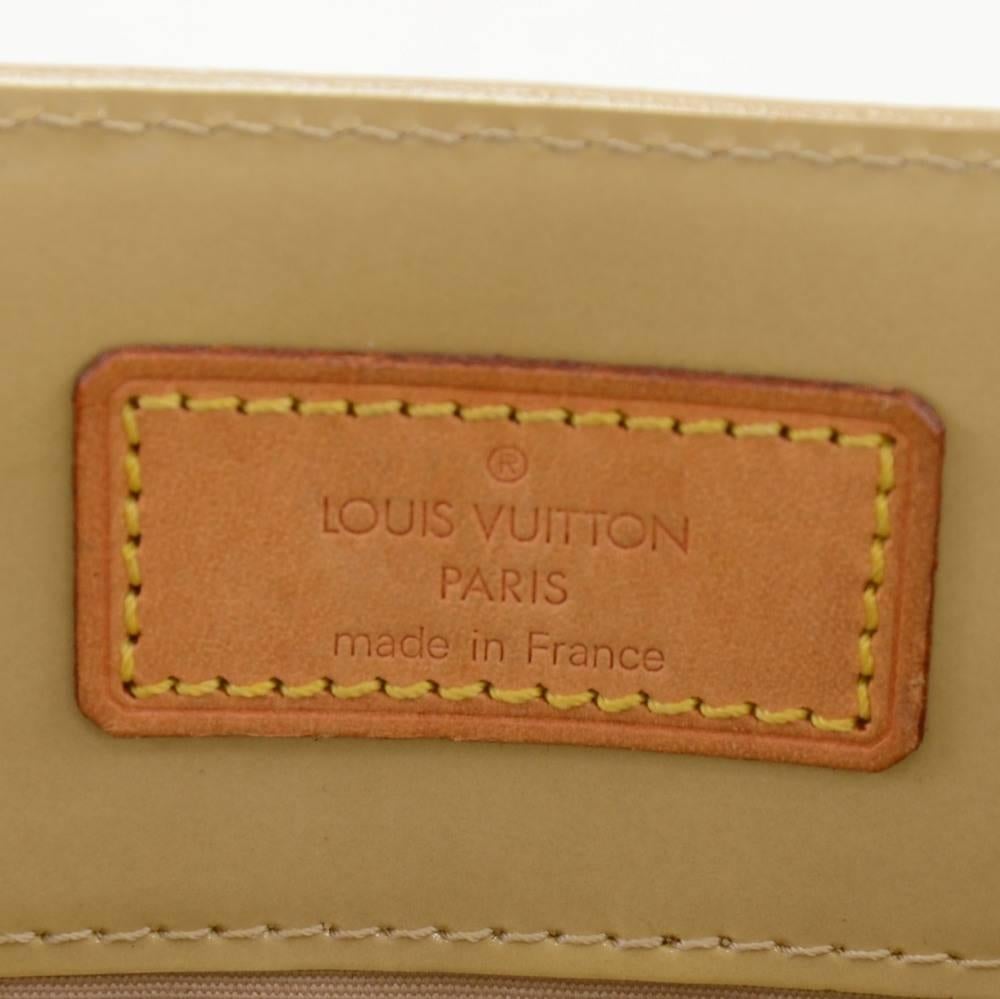 Louis Vuitton Reade MM Beige Vernis Leather Hand Bag 4