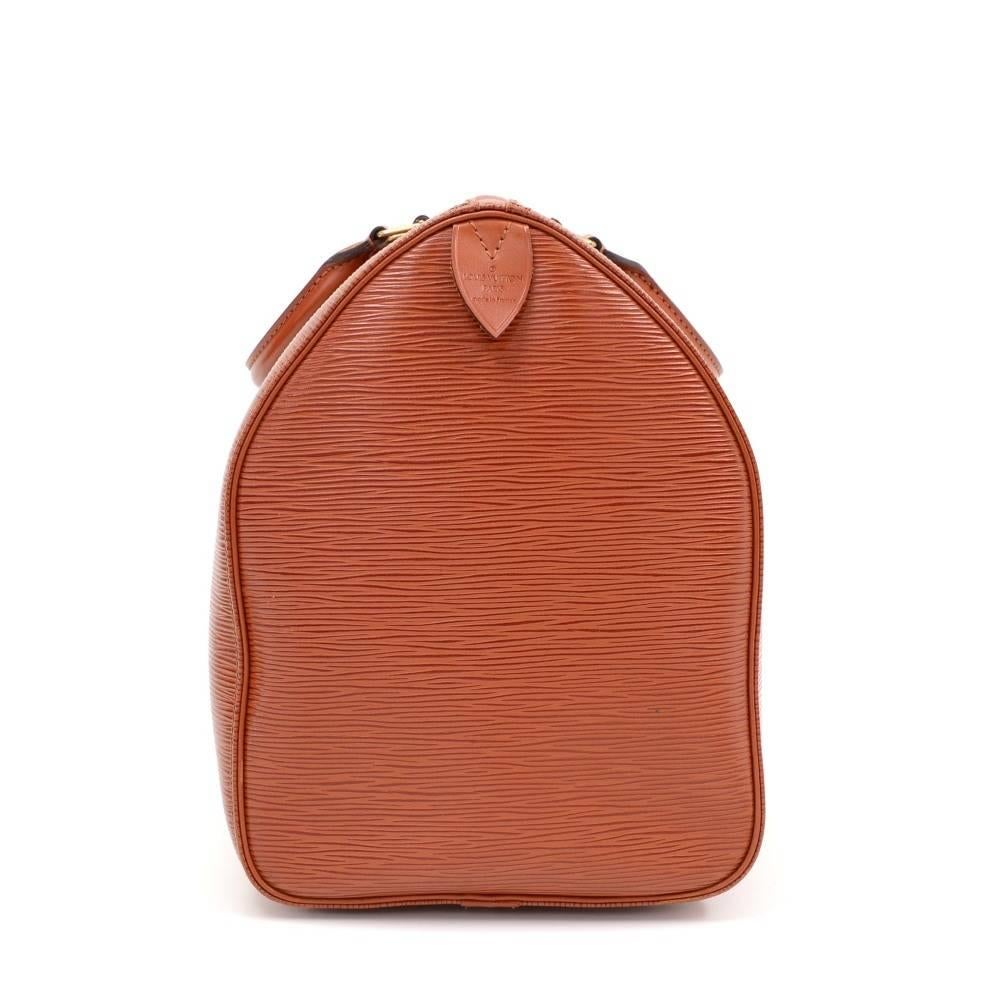 Women's Vintage Louis Vuitton Speedy 40 Brown Kenyan Fawn Epi Leather Hand Bag