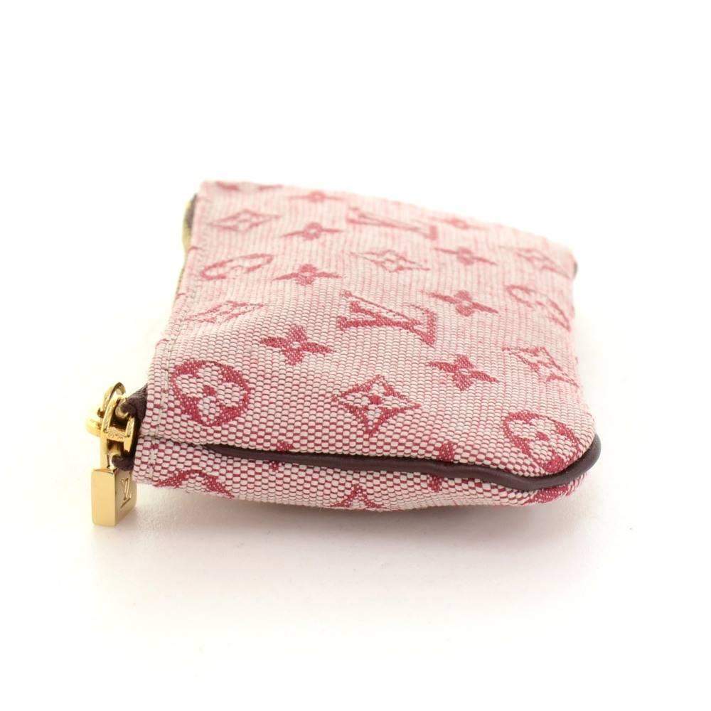 Women's Louis Vuitton Pochette Cles Red Cerise Mini Monogram Key / Coin Case