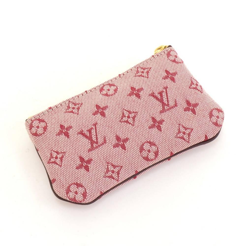 Louis Vuitton Pochette Cles Red Cerise Mini Monogram Key / Coin Case 2