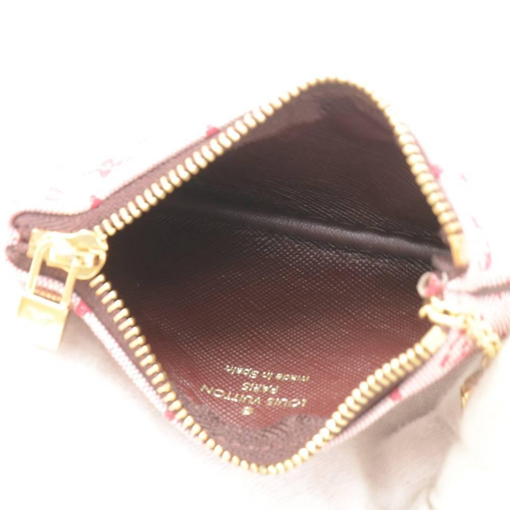 Louis Vuitton Pochette Cles Red Cerise Mini Monogram Key / Coin Case 6