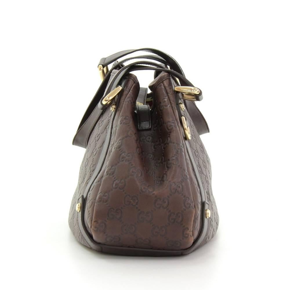 Women's Gucci Guccissima Dark Brown Leather Hand Bag