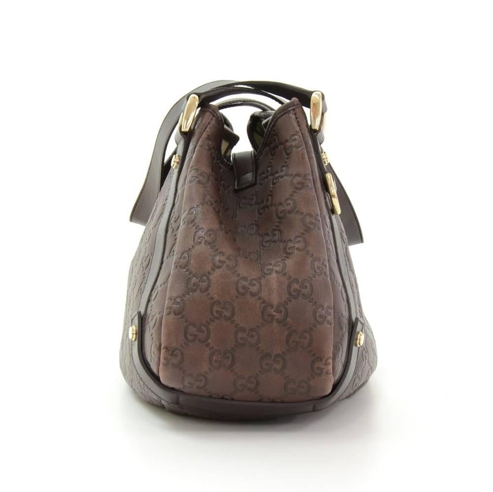 Gucci Guccissima Dark Brown Leather Hand Bag 1
