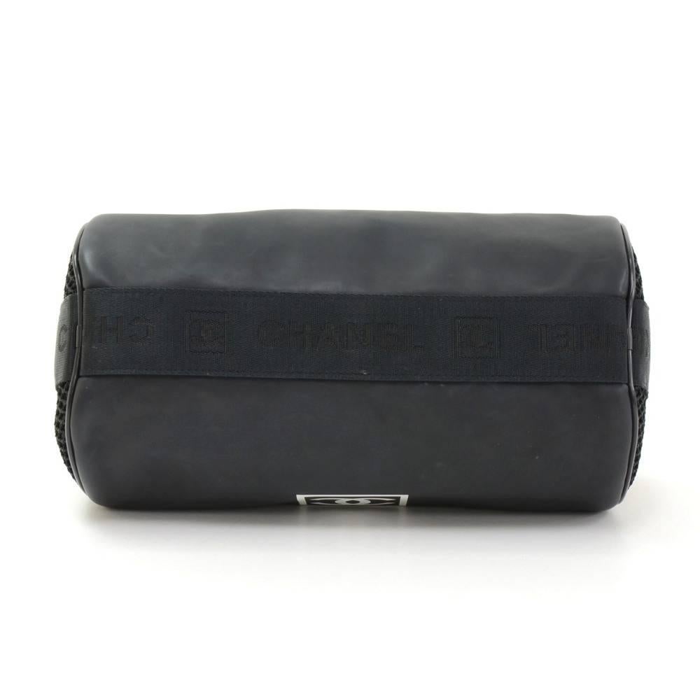 Women's Chanel Sports Line Black Rubber Shoulder Pouch Bag