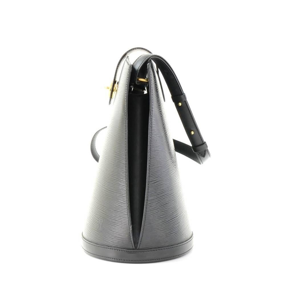 Louis Vuitton Cluny Black Epi Leather Shoulder Bag 1