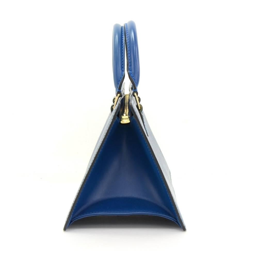Women's Louis Vuitton Sac Triangle Blue Epi Leather Hand Bag