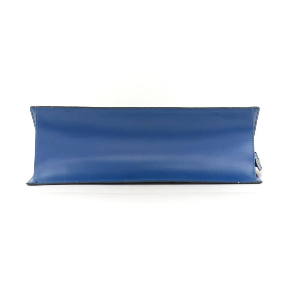 Louis Vuitton Sac Triangle Blue Epi Leather Hand Bag 2