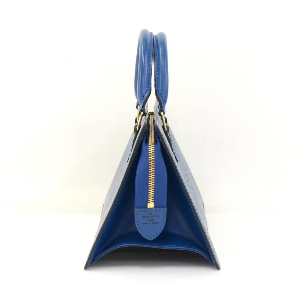 Louis Vuitton Sac Triangle Blue Epi Leather Hand Bag 1