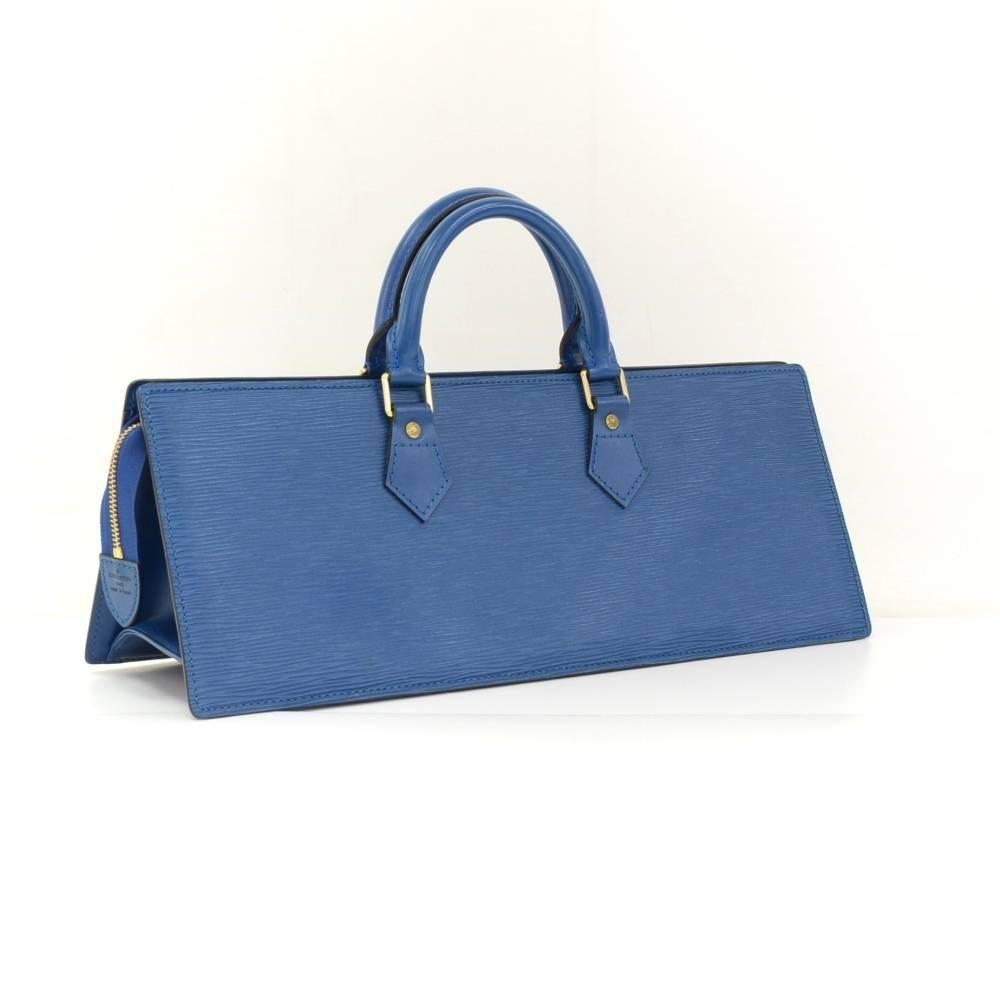 Louis Vuitton Sac Triangle Blue Epi Leather Hand Bag In Good Condition In Fukuoka, Kyushu