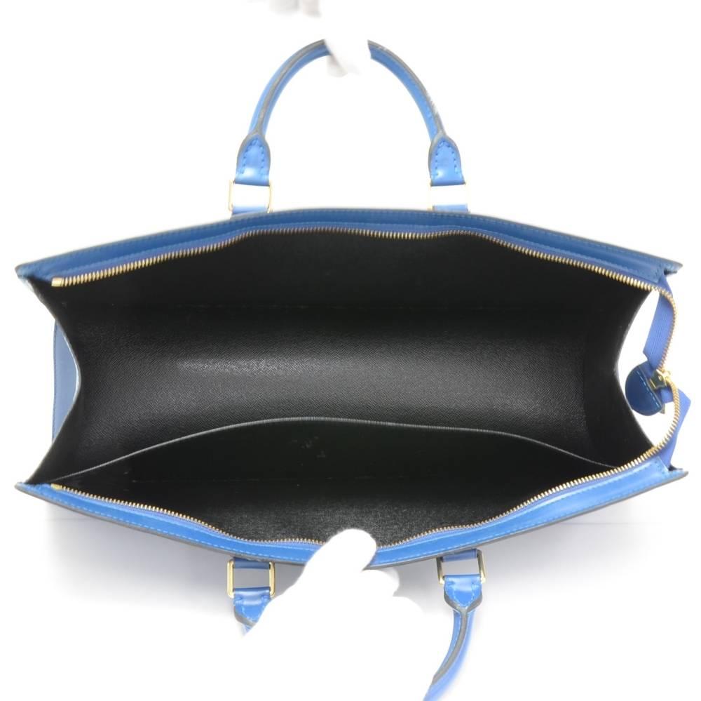 Louis Vuitton Sac Triangle Blue Epi Leather Hand Bag 6