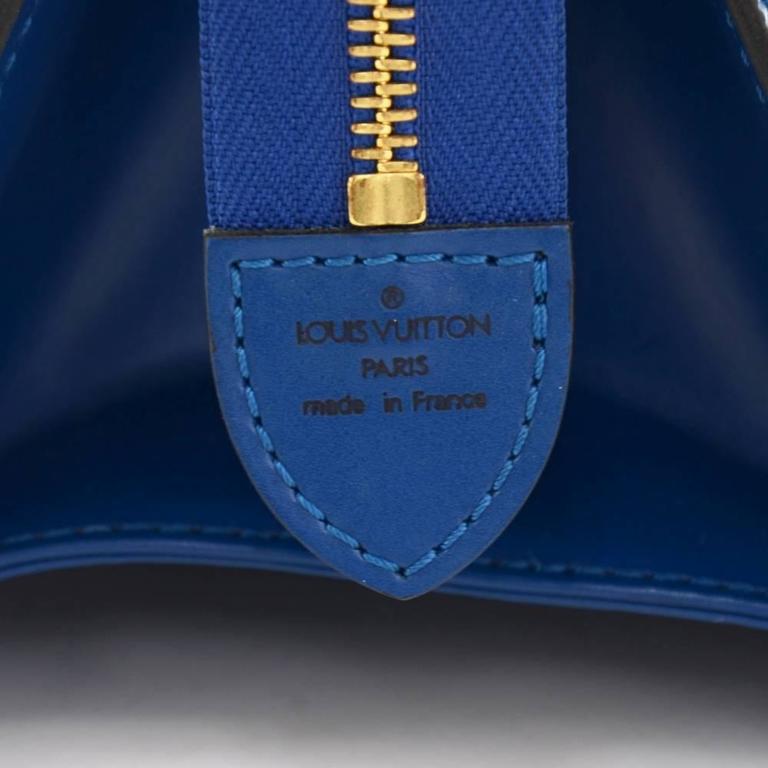 Louis Vuitton Sac Triangle Blue Epi Leather Hand Bag at 1stDibs