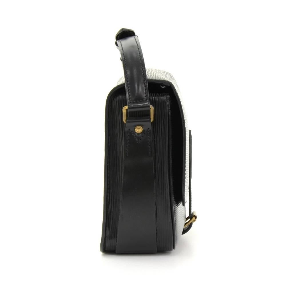 Vintage Louis Vuitton Cartouchiere MM Black Epi Leather Shoulder Bag 1