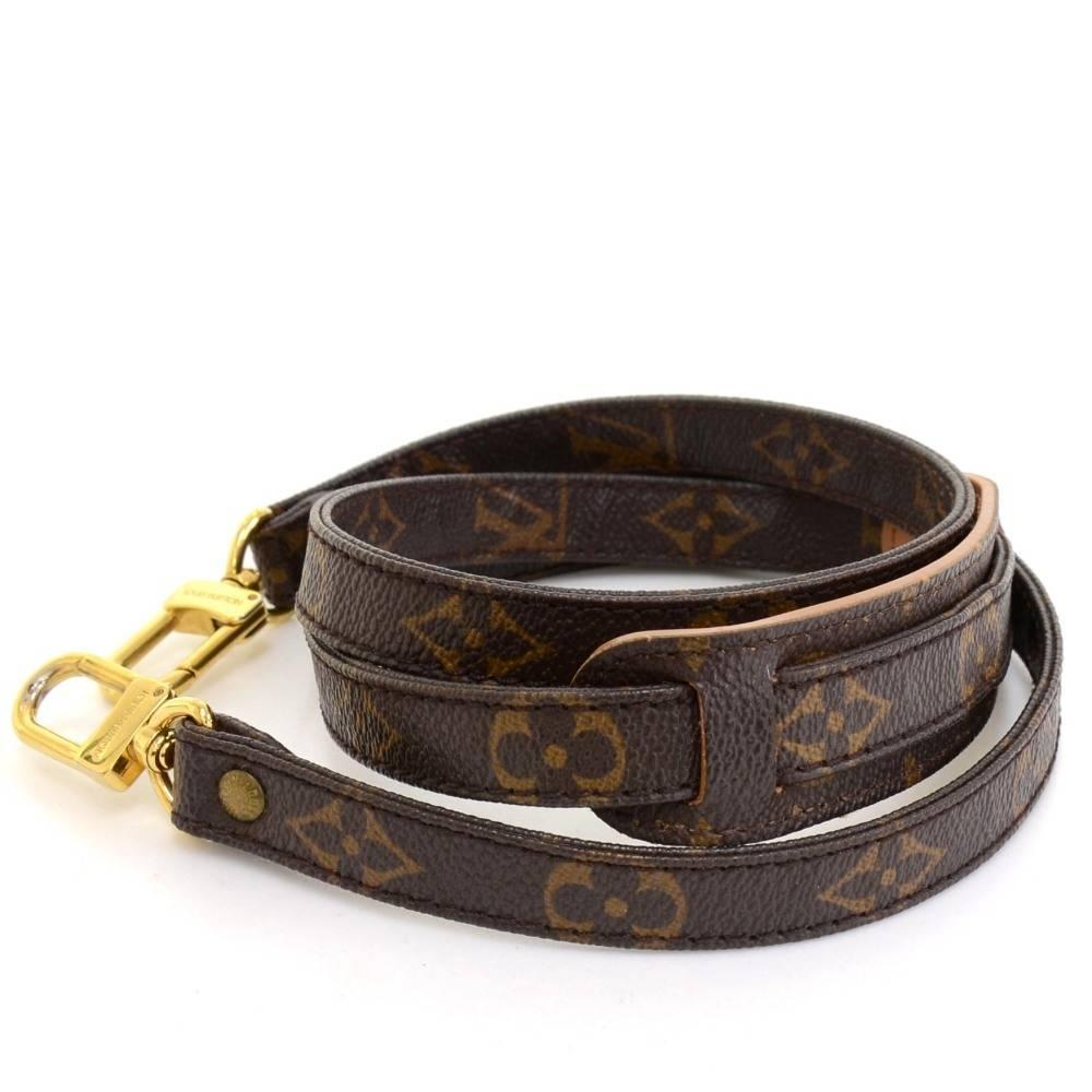 Black Louis Vuitton Monogram Canvas Shoulder Strap For Medium Bags