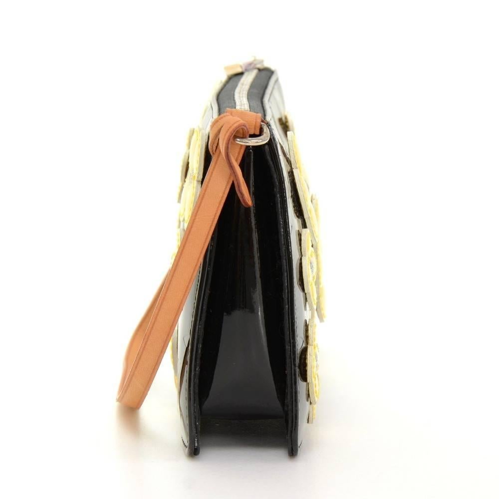 Women's Louis Vuitton Lexington Flower Black Vernis Leather Handbag - 2001 Limited