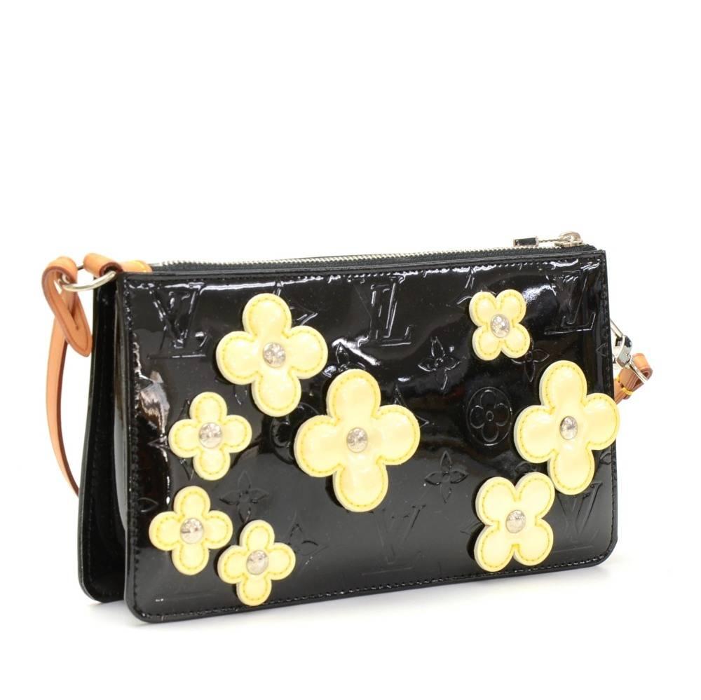 Louis Vuitton Lexington Flower Black Vernis Leather Handbag - 2001 Limited In Good Condition In Fukuoka, Kyushu