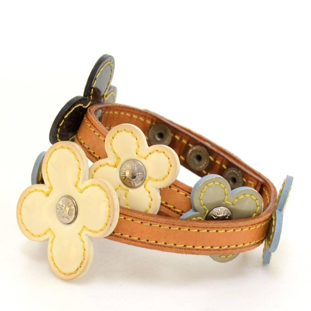 Louis Vuitton Multicolor Vernis Leather Flower Chocker Bracelet -  2002 Limited In Good Condition In Fukuoka, Kyushu
