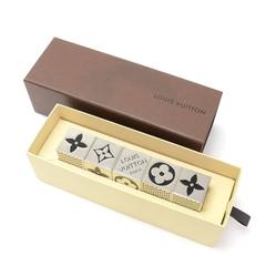 Louis Vuitton Black x Silver Tone Cube Dice Game Set - 2011 Limited