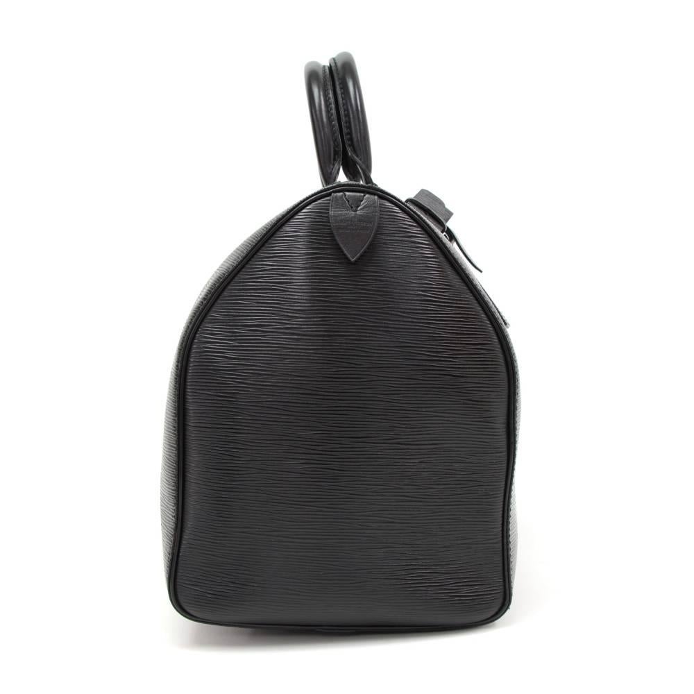 Vintage Louis Vuitton Keepall 45 Black Epi Leather Duffle Travel Bag 1