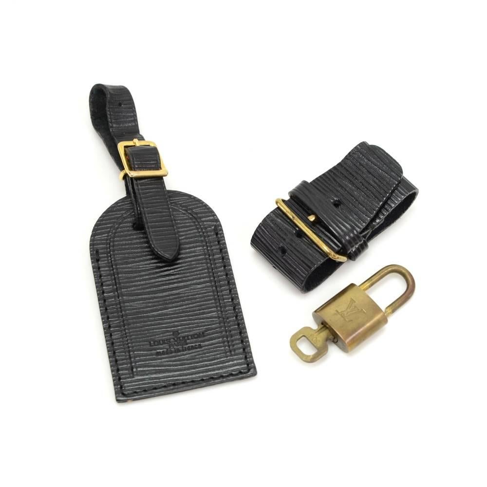 Vintage Louis Vuitton Keepall 45 Black Epi Leather Duffle Travel Bag 3