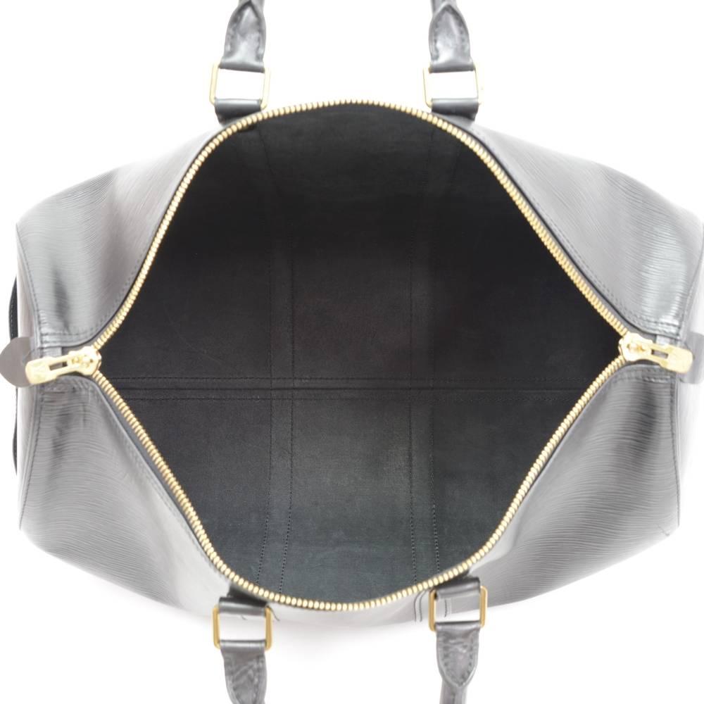 Vintage Louis Vuitton Keepall 45 Black Epi Leather Duffle Travel Bag 6