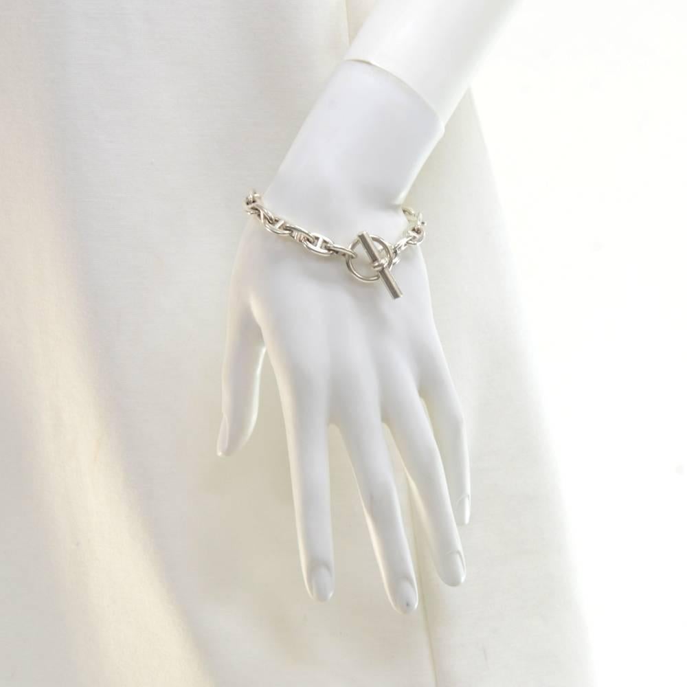 Women's Hermes Silver Chain Bracelet