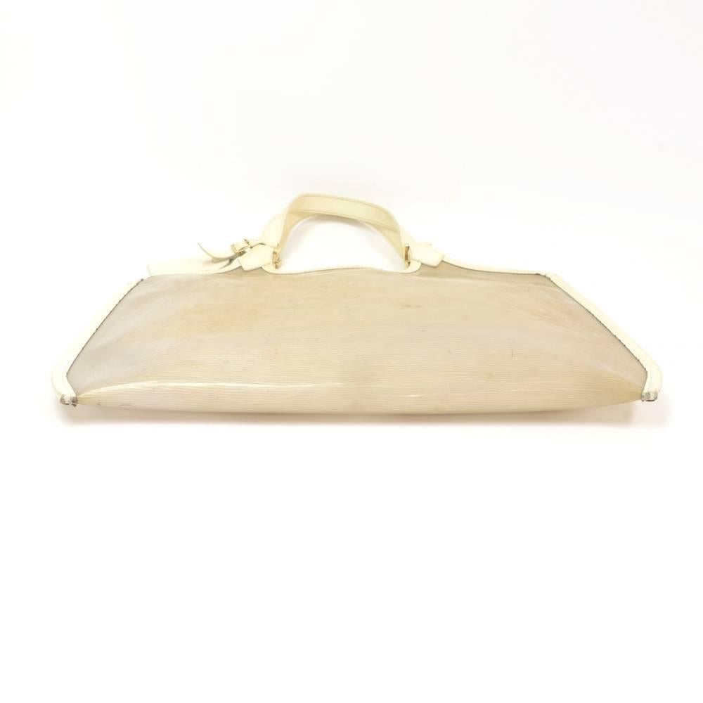 Louis Vuitton Plague Lagoon White Vinyl Beach Tote Hand Bag For Sale 1