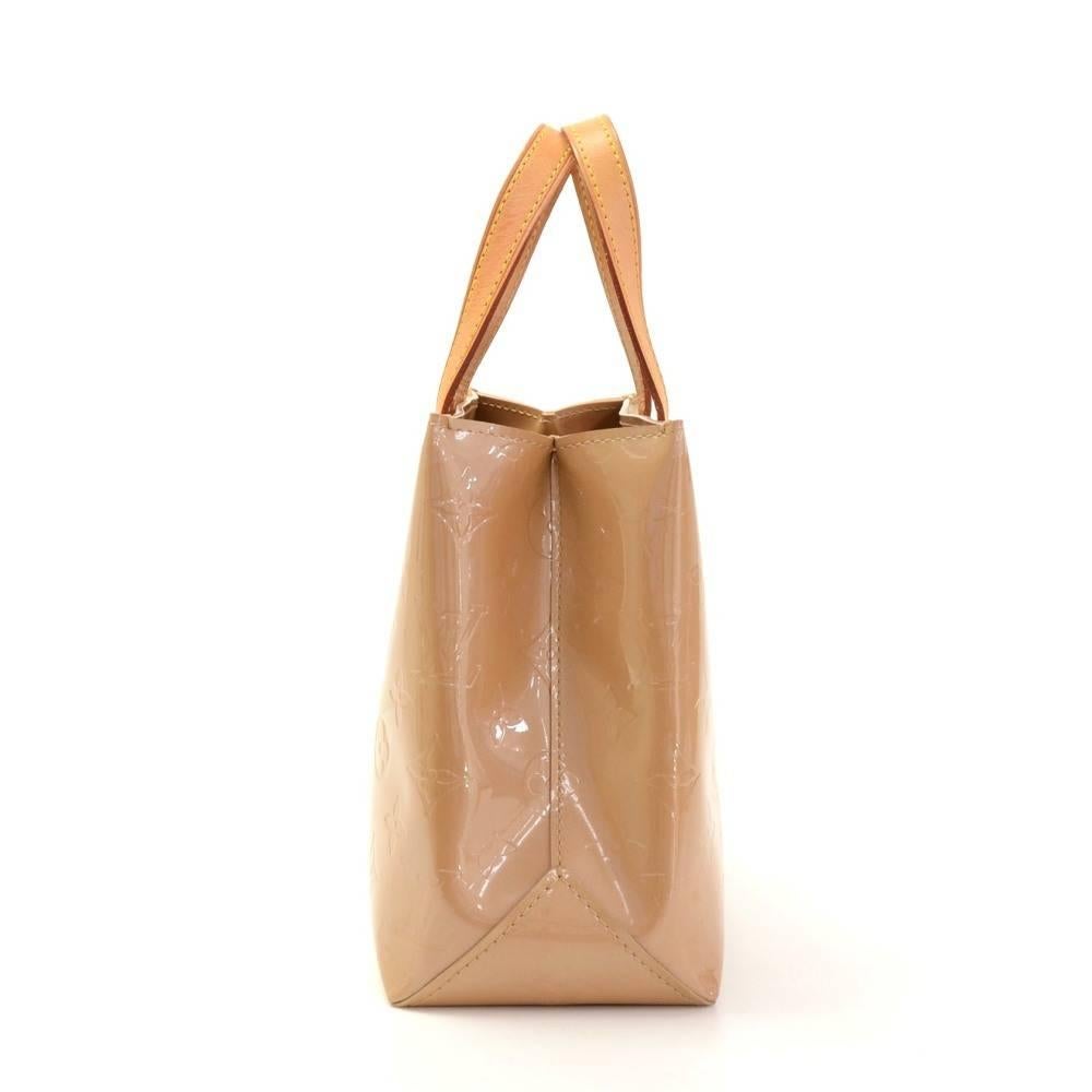 Louis Vuitton Reade PM Beige Noisette Vernis Leather Hand Bag 1