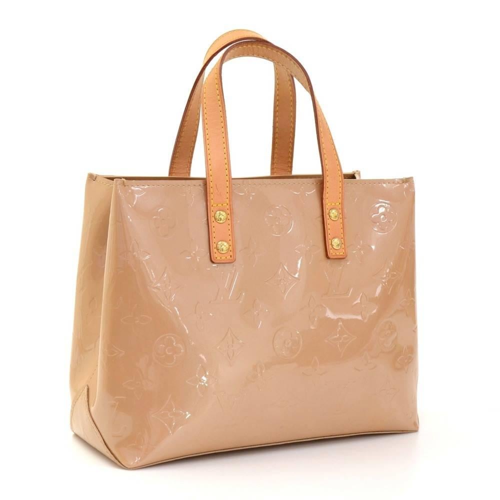 Louis Vuitton Reade PM Beige Noisette Vernis Leather Hand Bag In Excellent Condition In Fukuoka, Kyushu