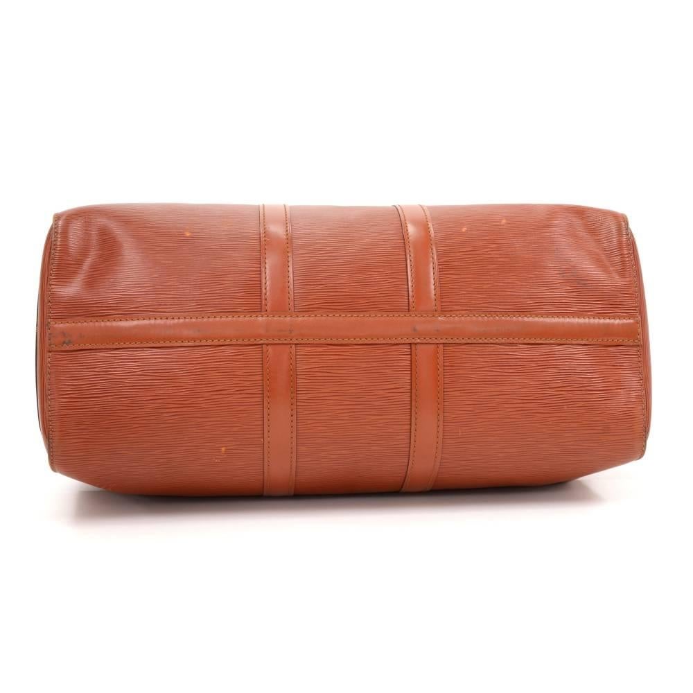 Vintage Louis Vuitton Keepall 45 Brown Kenyan Fawn Epi Leather Travel Bag 1