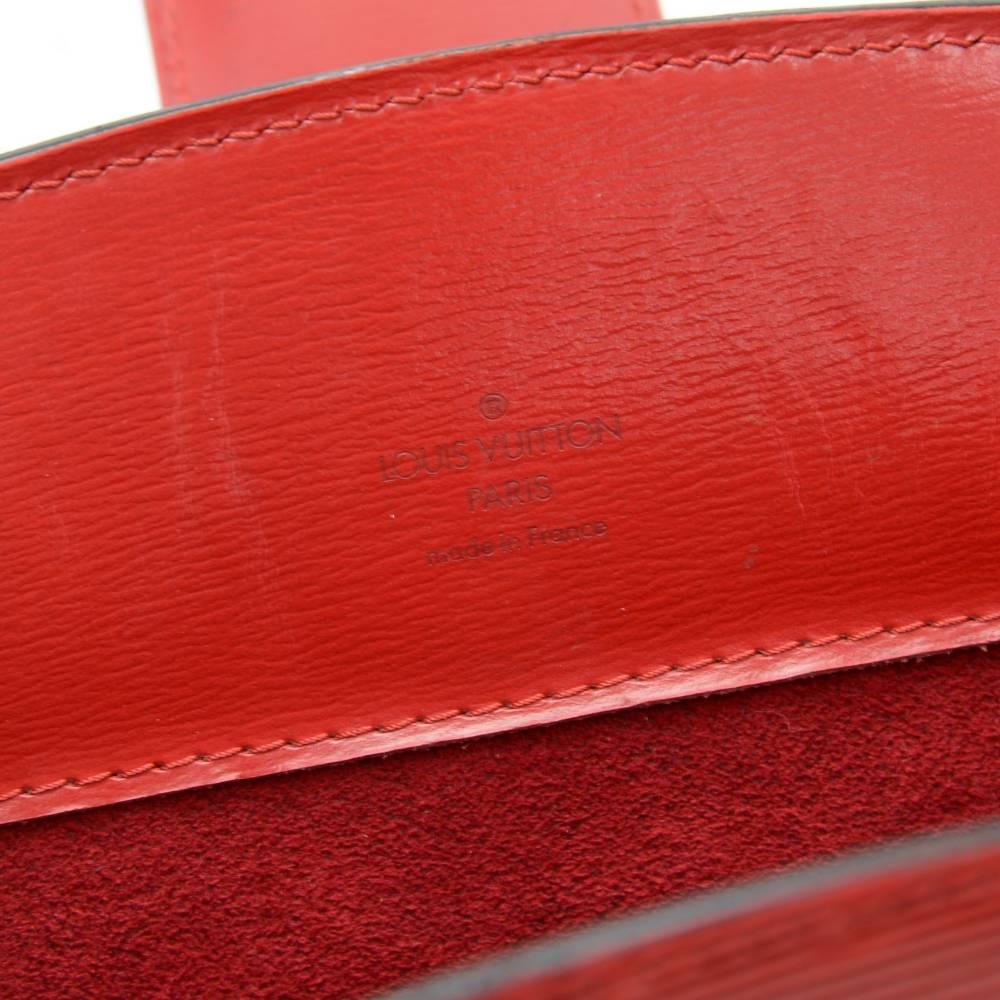 Vintage Louis Vuitton Cluny Red Epi Leather Shoulder Bag 1
