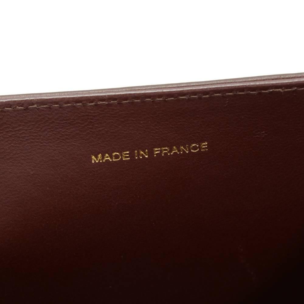 Chanel Burgundy Leather Small Shoulder Flap Bag 4