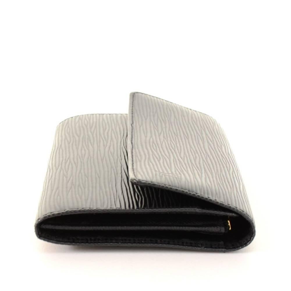Louis Vuitton Pochette porte-monnaie credit NM Black Epi Leather Wallet In Good Condition In Fukuoka, Kyushu