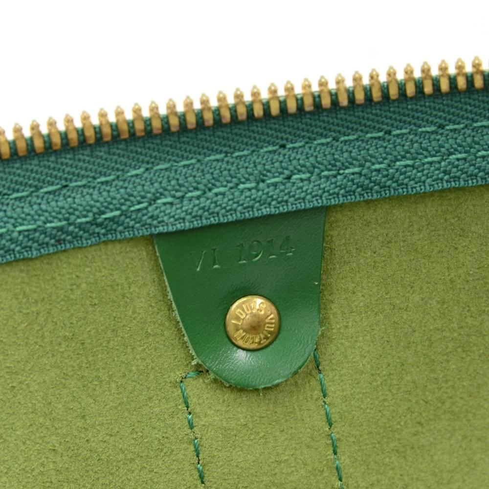 Vintage Louis Vuitton Keepall 50 Green Epi Leather Travel Bag 4