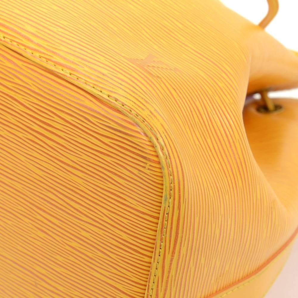 Vintage Louis Vuitton Petit Noe Yellow Epi Leather Shoulder Bag 3
