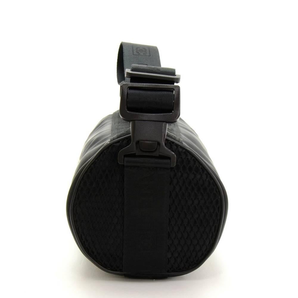 Chanel Sports Line Black Rubber Shoulder Pouch Bag 2